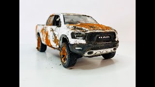 Restoration Damaged Dodge Ram  Model car  Diecast restoration