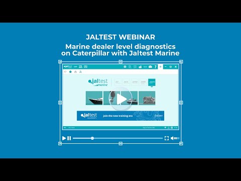 JALTEST WEBINAR | Marine dealer level diagnostics on Caterpillar with Jaltest Marine