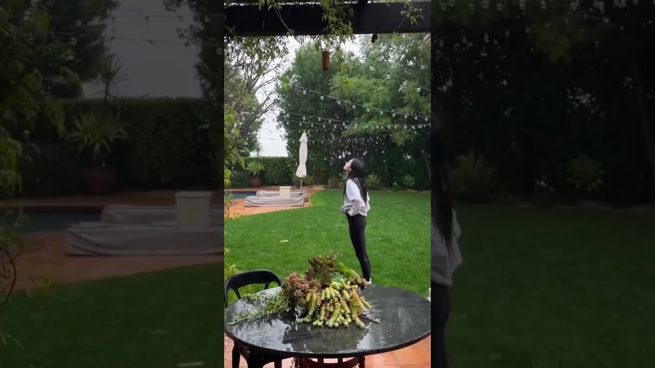 Kendall Jenner Enjoy In Rain Kendalljenner Shorts Keepingupwithkardashian