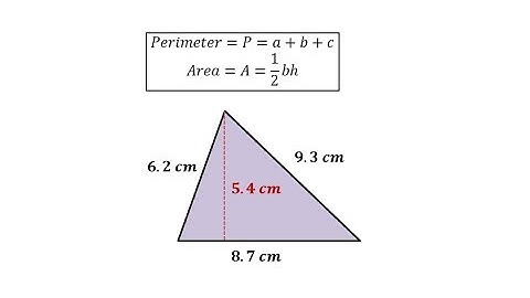 Perimeter and Area of a Triangle with Decimals