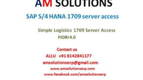 s4 hana 1709 remote access | sap access | ides access | EWM 9.4 | IBPF remote access