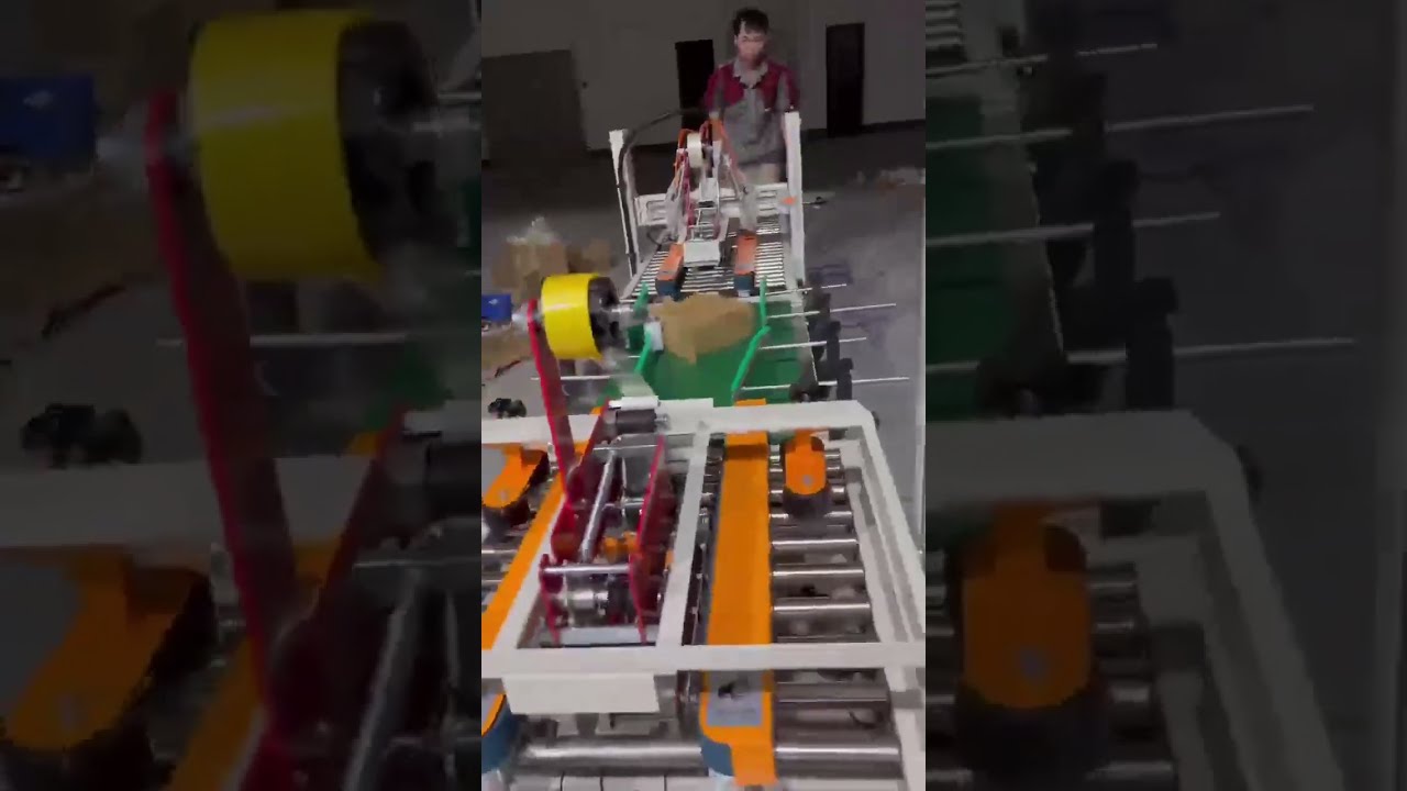 Simple but efficient automatic turning solution carton tape sealer machine 