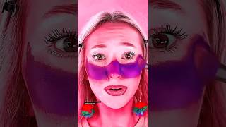 Ladybug VISION Makeup CHALLENGE?Rare beauty blush purple & bright eyeshadow youtubeshorts shorts