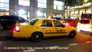 NYPD responding taxi yellow cab undercover New York police car night & lights ©