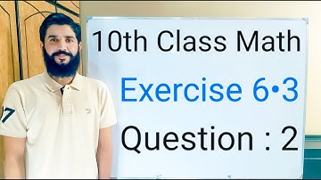 10th class Math Exercise 6.1 Question 2  | Balochistan Board | FREE EDUCATION | M.  Hilal