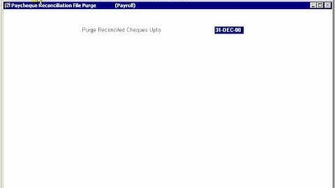 DYNAMIC 3i Free Edition ERP tutorials - how to purge reconcilled cheques