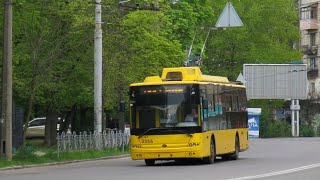 картинка: Киевский троллейбус Богдан Т701.10 бортовой номер 2355 маршрут номер 23 запись полного маршрута.