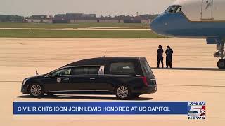 Civil rights icon John Lewis honored at US Capitol