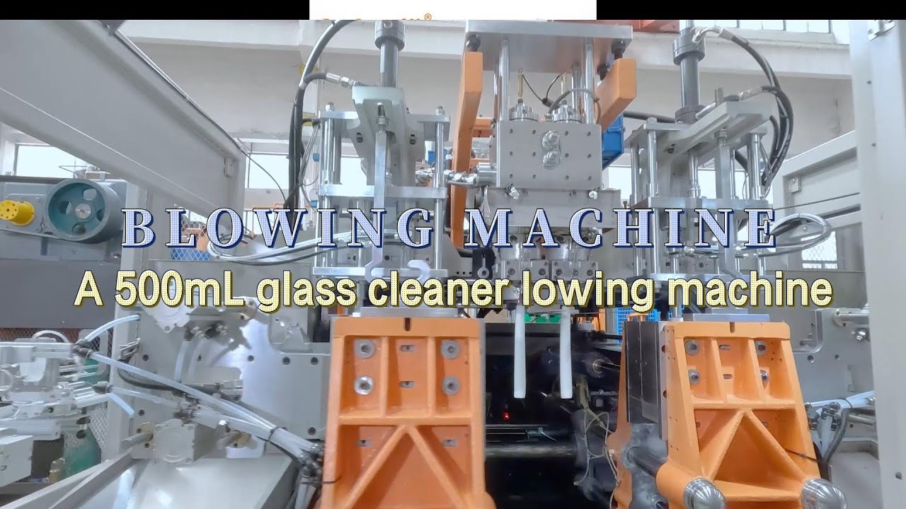 One out two glass cleaner bottle blowing machine YouTube