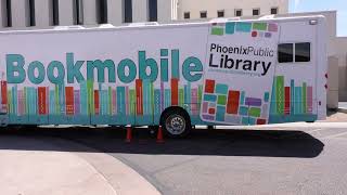 Phoenix Public Library's Bookmobile visits the Phoenix VA Medical Center.