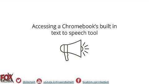 Speech to Text is Built in to YOUR Chromebook!
