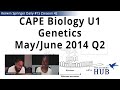 Genetics | Cape Unit Bio | 2014 Q2a