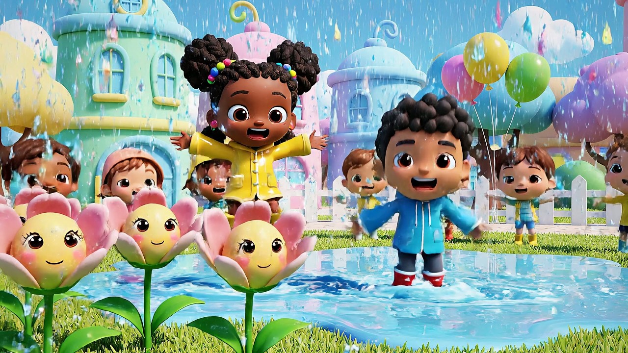 Rain Rain Go Away Sunshine Playground | Weather Song & Outdoor Play for Kids