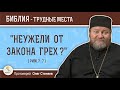 "Неужели от закона грех ?" (Рим. 7:7)  Протоиерей Олег Стеняев