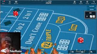 CRAPS SESSION: Pokerist!! Should be easy to win like this in real life!! EASY! screenshot 5