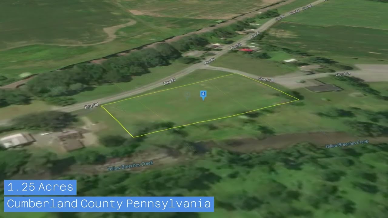 1.25 Acres For Sale in Cumberland County Pennsylvania!
