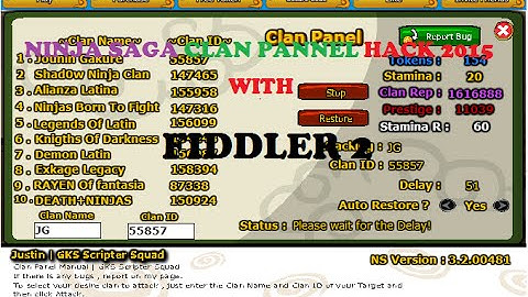 Ninja Saga Clan Panel Hack Manual & Quick Mode [ 100% Working ] #April | 2016