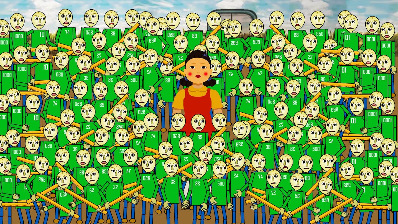 1001 Baldi vs Squid game (오징어 게임) animation