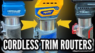 20 Volt Brushless Trim Routers Test & Review | Mellif RTDCB20 vs Hercules 59615 vs Hyper Tough 80186