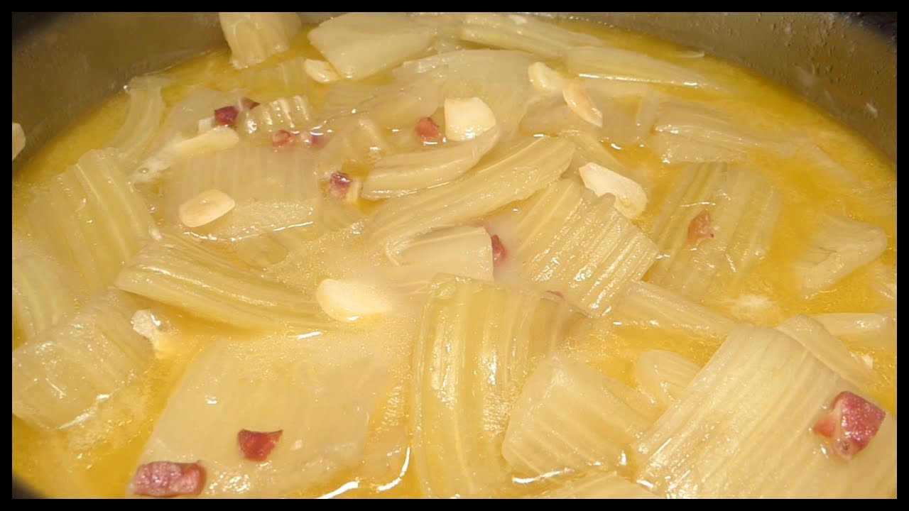 Cardo a la Navarra. Receta y como limpiarlo