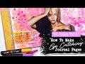 🎨 ⭐️ 💗 HOW TO MAKE EYE CATCHING JOURNAL PAGES // Art Journaling Process "Wake Up"