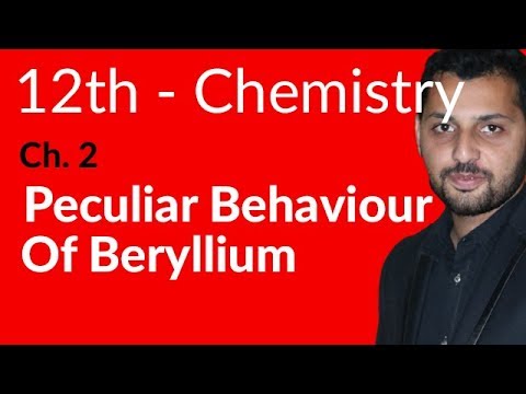 Download Fsc Chemistry book 2, Ch 2 - Peculiar Behaviour Of Beryllium - 12th Class Chemistry