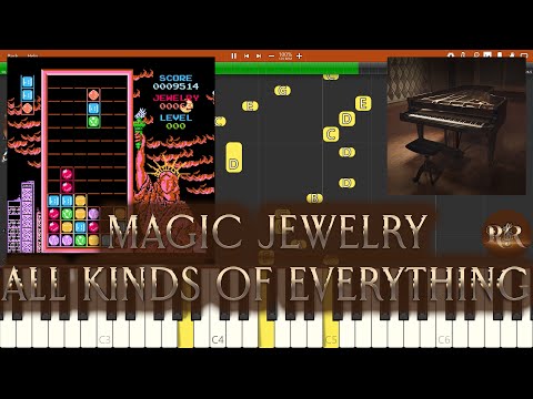 Magic Jewelry Level 000 (All Kinds of Everything) (NES Game Soundtrack, Piano Tutorial Synthesia)