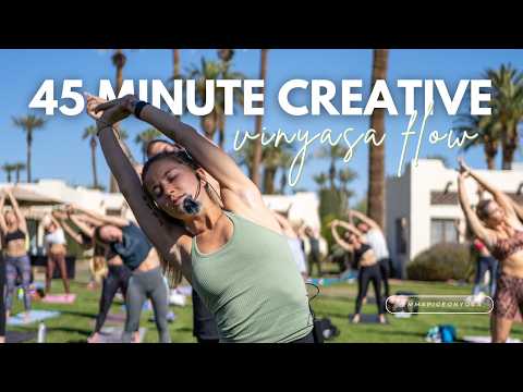 Creative Vinyasa Flow | 45 Minute Yoga Class | Unique Transitions & Poses