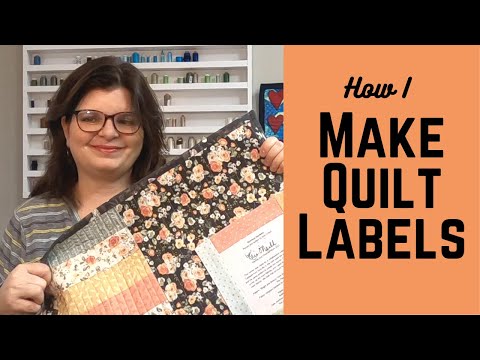 How to Make a Quilt Label with an Embroidery Machine, and how to sew it  onto your quilt 