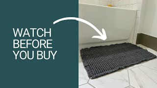 Honest Review of AMOAMI Upgraded Waffle Bath Mat Dark Grey | AMOAMI