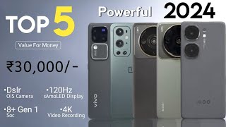 Top 5 Mobile Phones Under 30000 [ April 2024 ]  8 Gen 1 Soc, 200MP, 4K | Best Mobile Under 30000!