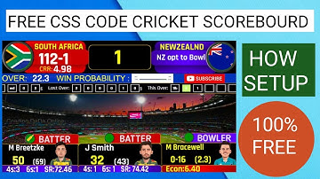 Cricket Scoreboard Css Code 2025 | Cricket Score Obs Complete Setup | Cricket Css Code Free 2025