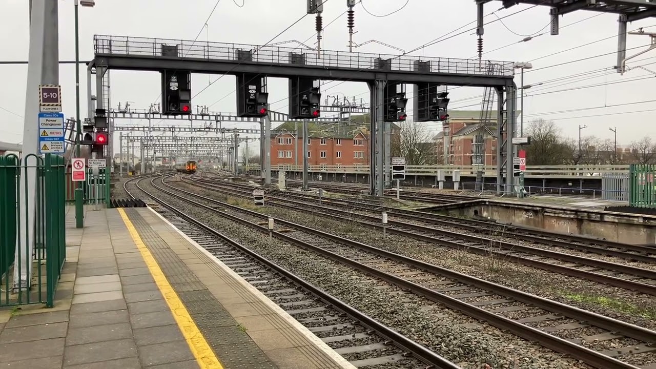 TFW 0945 08:28AM SWANSEA TO CARDIFF CENTRAL. DEPARTING CARDIFF CENT PLAT 0 TO CANTON SIDINGS.