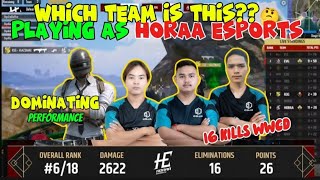 Which Team Playing As HORAA ESPORTS??🤔 | 16 Kills WWCD | Pubg Mobile