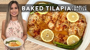 BAKED TILAPIA WITH GARLIC BUTTER | Easy Baked Tilapia Recipe