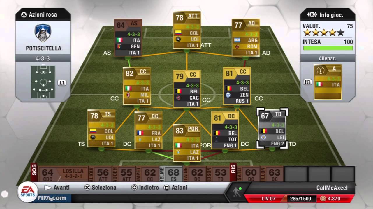 Fifa 13 | POTISCITELLA A PALA EP.2 | - Fifa 13 Trucchi per migliorare Pt1 : INTESA = 100 w/OhMicia