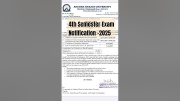 B. Ed. | Andhra Kesari University, Ongole | 4th Semester Exam form fill-up notification #bed