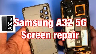 Samsung Galaxy A32 5G - نحوه جداسازی - تعمیر صفحه نمایش شیشه ای - LCD