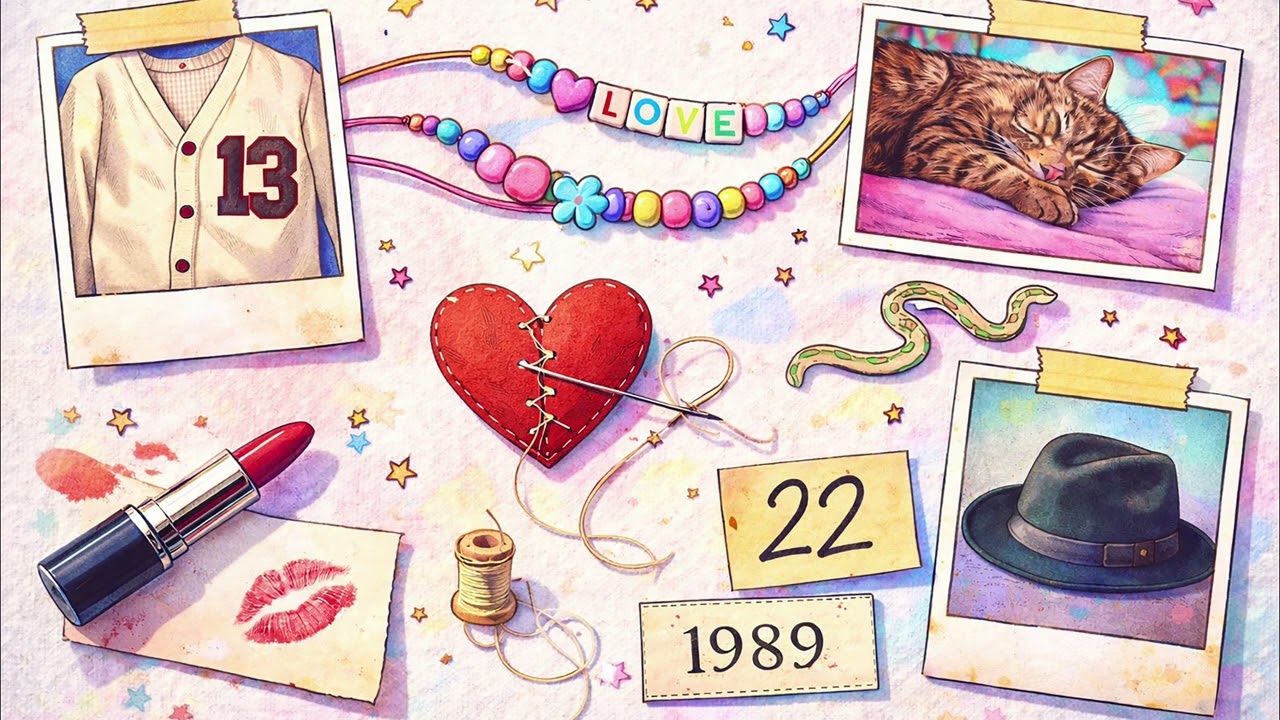 Friendship Bracelet Aesthetic TV Art 4K | Cozy Pop-Inspired Scrapbook Screensaver No Sound