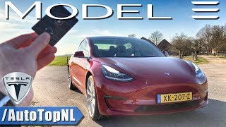 Tesla Model 3 Performance REVIEW POV Test Drive on AUTOBAHN & ROAD by AutoTopNL