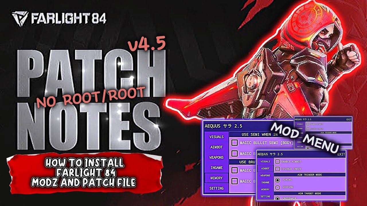 HOW TO DOWNLOAD INSTALL AND PATCH FARLIGHT 84 MOD MENU v4.5 | UNDETECTED MAIN ACCOUNT SAFE