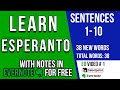 Learn Esperanto with Evernote. Esperanto Sentences 1-10 | EO 1