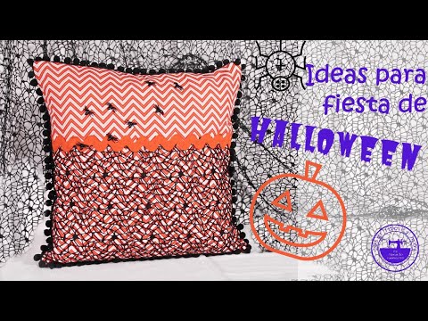 Ideas para Halloween, cojín telaraña