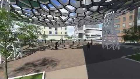 Public Space designed with Voronoi Grasshopper