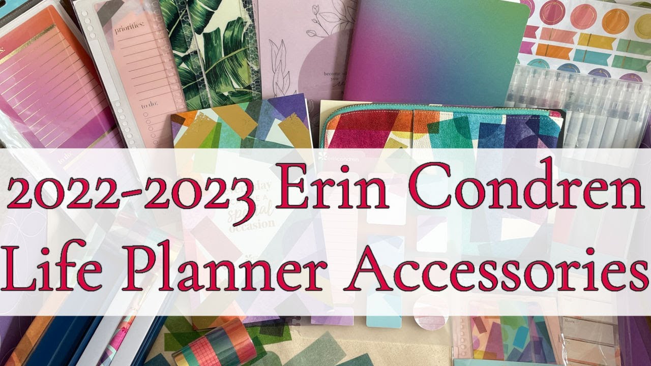 NEW 2022-2023 ERIN CONDREN LIFE PLANNER || COLORBLENDS AND HARMONY ACCESSORIES