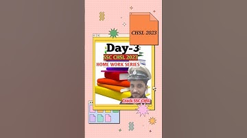Day-3 l  Home work series l SSC CHSL 2023/MTS,CGL I #ssc #ssccgl #chsl2023 #viral #trending #shorts