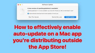 Sparkle Guide - Enabling auto-update on SwiftUI Mac apps released as a DMG outside the Mac App Store screenshot 2