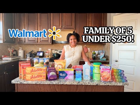 250 Walmart Grocery Haul for a Family of 5 Weekly Shop Meal Ideas