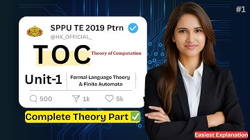 TOC Unit 1 | Formal Language Theory & Finite Automata | SPPU TE COMP Full Theory #1