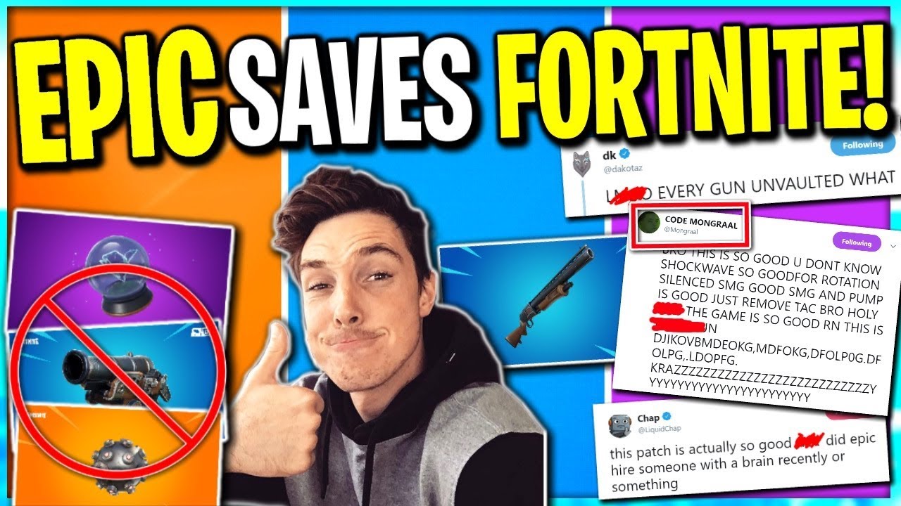 New Update Today! Epic SAVED Fortnite! Ninja and Pros SO ...